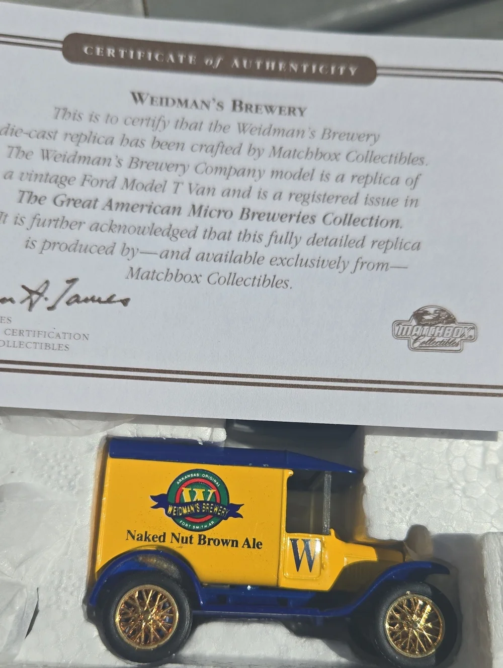 1996 Matchbox Micro Breweries Diecast Set 4 NIB Complete Vintage (BIN 010)